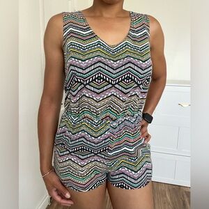 Colorful Geometric Patterned Romper